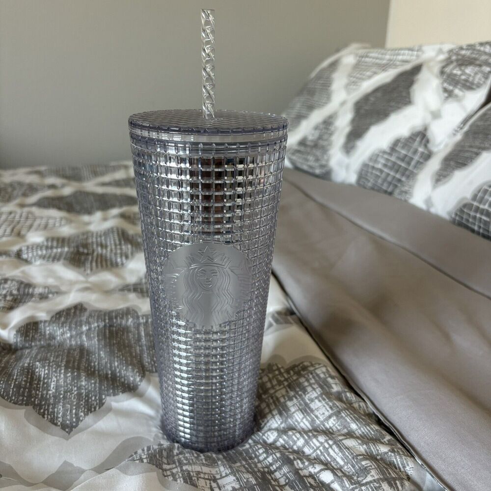Starbucks silver diamond (square) tumbler NEW - Picture 5 of 5